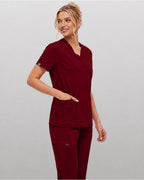 Women's Premium Comfort V-Neck Scrubs Set – Stretch Top & Cargo Pocket Jogger Pants, 10 Colors - LSScrubs