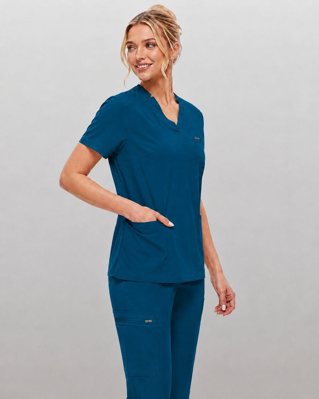 Women's Premium Comfort V-Neck Scrub Set – Stretch Top & Cargo Pocket Jogger Pant, 10 Colors - LSScrubs