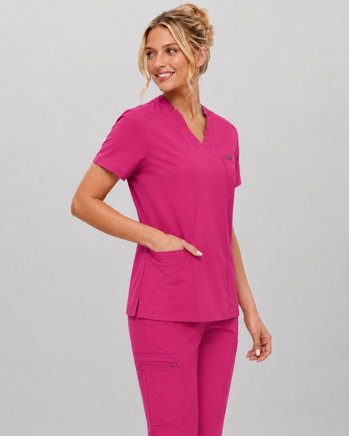Women's Premium Comfort V-Neck Scrub Set – Stretch Top & Cargo Pocket Jogger Pant, 10 Colors - LSScrubs