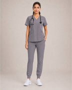 Women's Premium Comfort V-Neck Scrub Set – Stretch Top & Cargo Pocket Jogger Pant, 10 Colors - LSScrubs