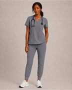 Women's Premium Comfort V-Neck Scrub Set – Stretch Top & Cargo Pocket Jogger Pant, 10 Colors - LSScrubs