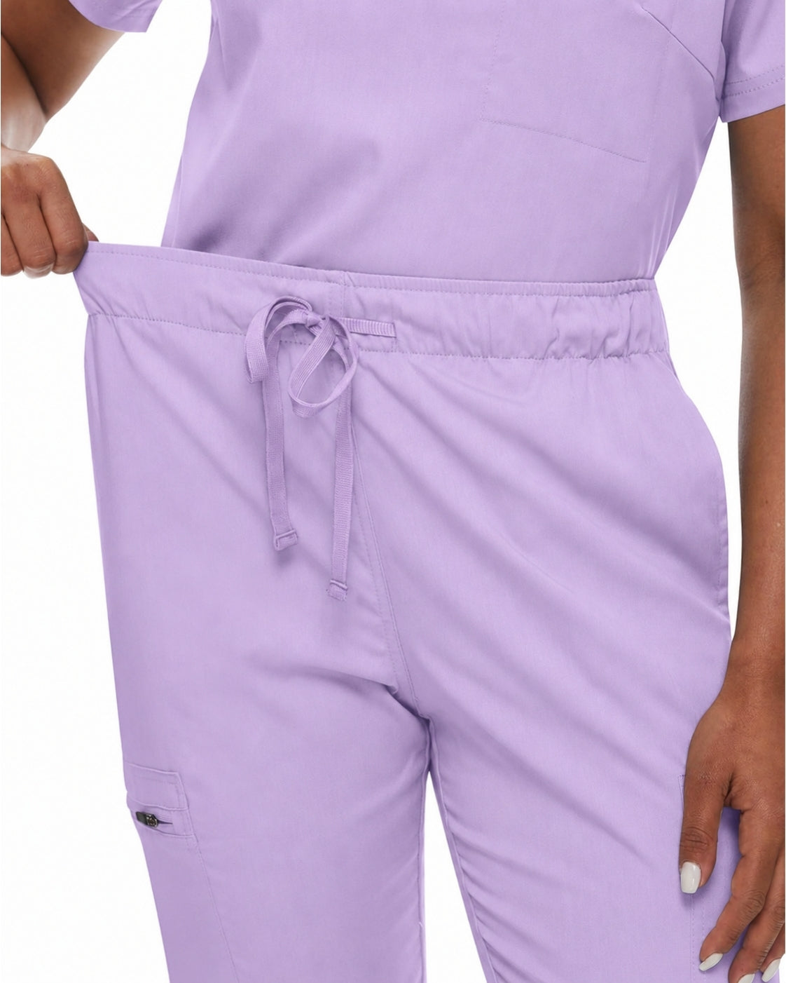 Women's Premium Comfort V-Neck Scrubs Set – Stretch Top & Cargo Pocket Jogger Pants, 10 Colors