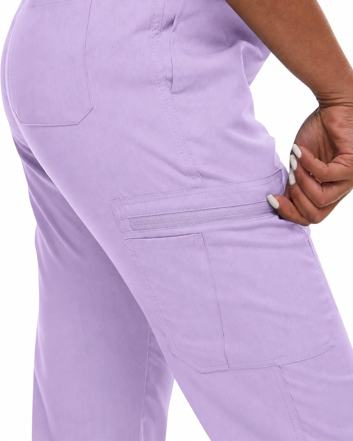 Women's Premium Comfort V-Neck Scrubs Set – Stretch Top & Cargo Pocket Jogger Pants, 10 Colors