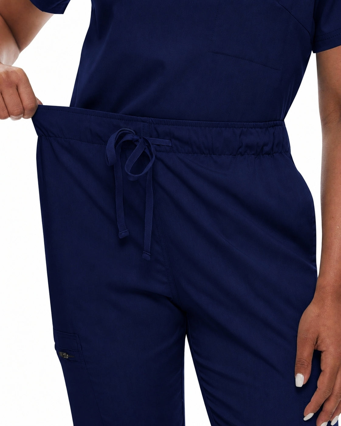 Women's Premium Comfort V-Neck Scrubs Set – Stretch Top & Cargo Pocket Jogger Pants, 10 Colors