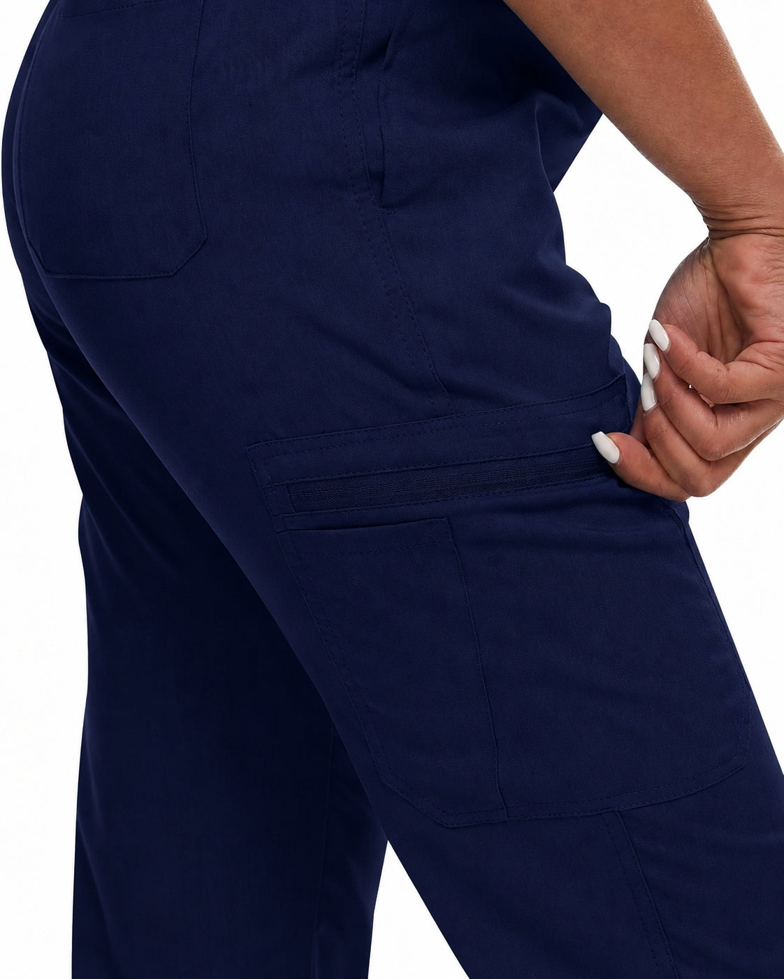 Women's Premium Comfort V-Neck Scrubs Set – Stretch Top & Cargo Pocket Jogger Pants, 10 Colors