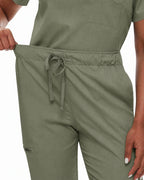 Women's Premium Comfort V-Neck Scrubs Set – Stretch Top & Cargo Pocket Jogger Pants, 10 Colors