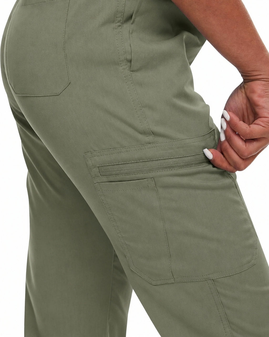 Women's Premium Comfort V-Neck Scrubs Set – Stretch Top & Cargo Pocket Jogger Pants, 10 Colors