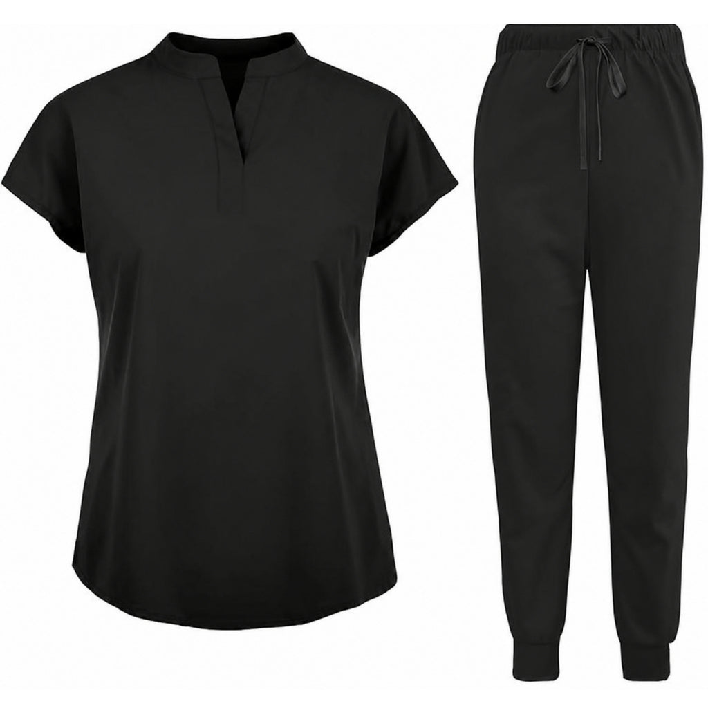 Women's Stretch Jogger Scrubs Set – Multi-Pocket Top & Pants, 9 Colors