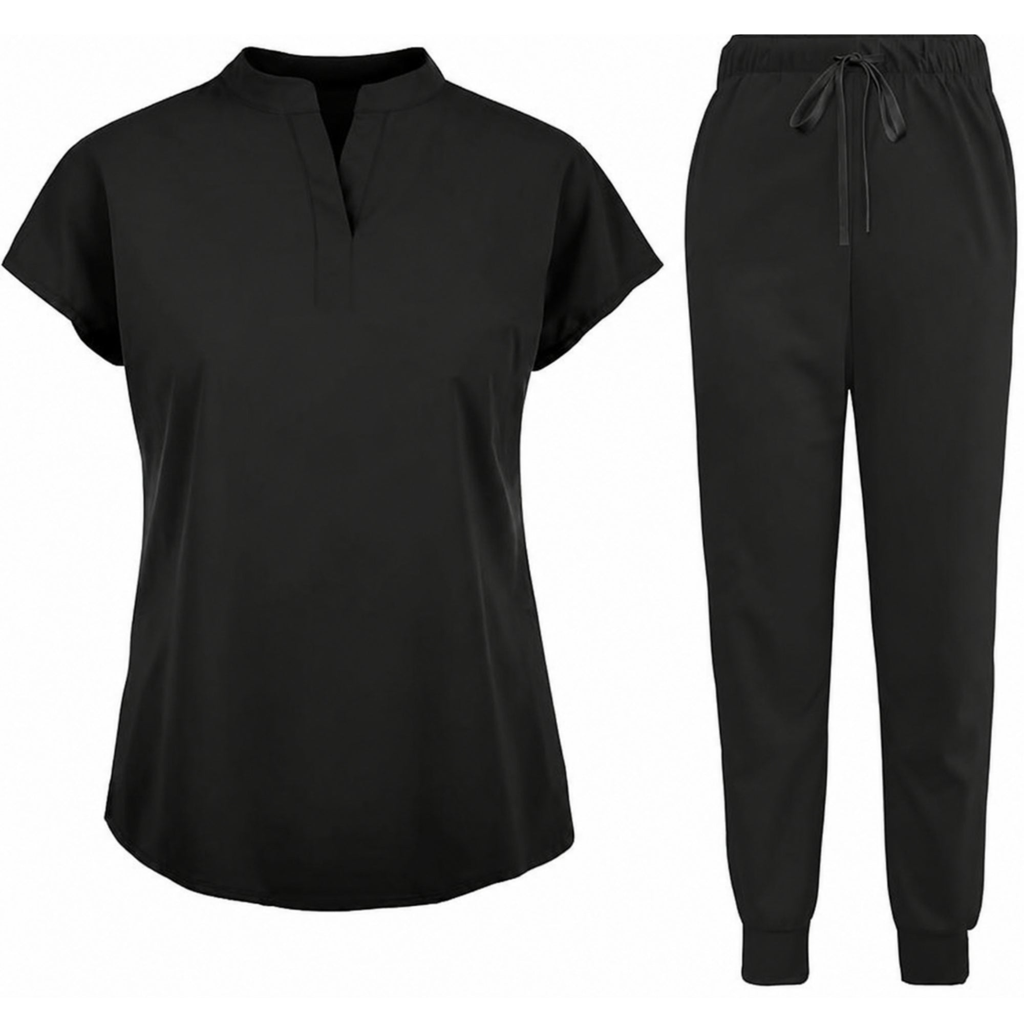 Women's Stretch Jogger Scrubs Set – Multi-Pocket Top & Pants, 9 Colors