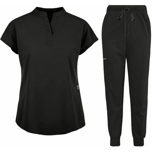 Women's Stretch Jogger Scrubs Set – Multi-Pocket Top & Pants, 9 Colors - LSScrubs