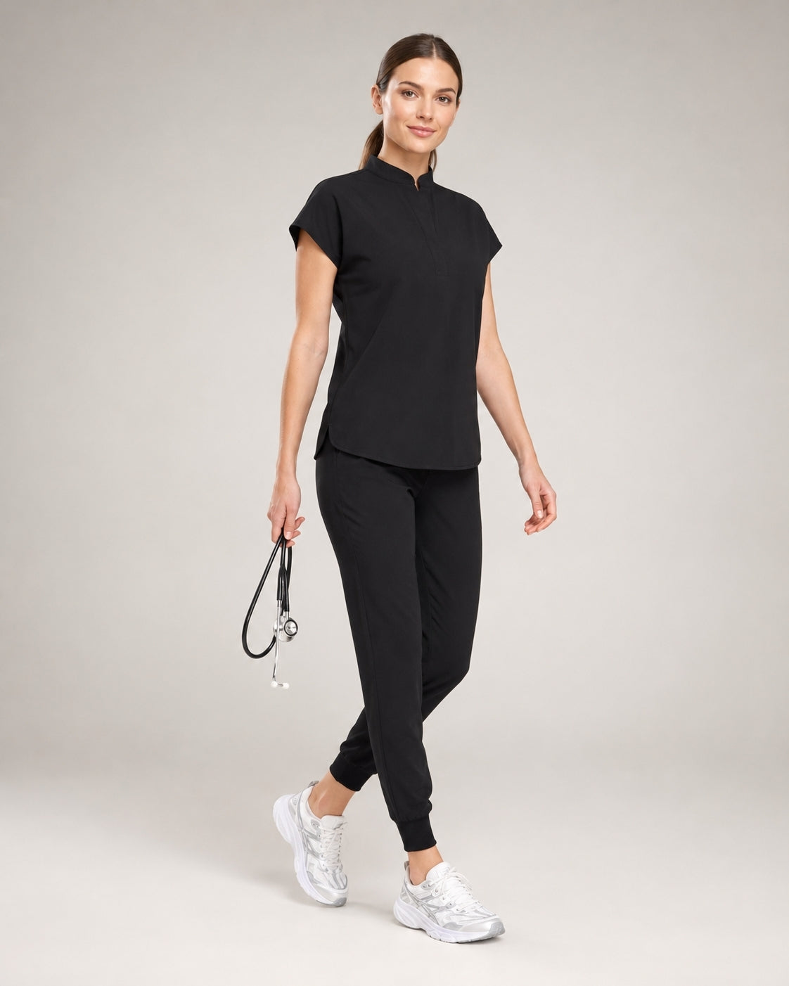 Women's Stretch Jogger Scrubs Set – Multi-Pocket Top & Pants, 9 Colors