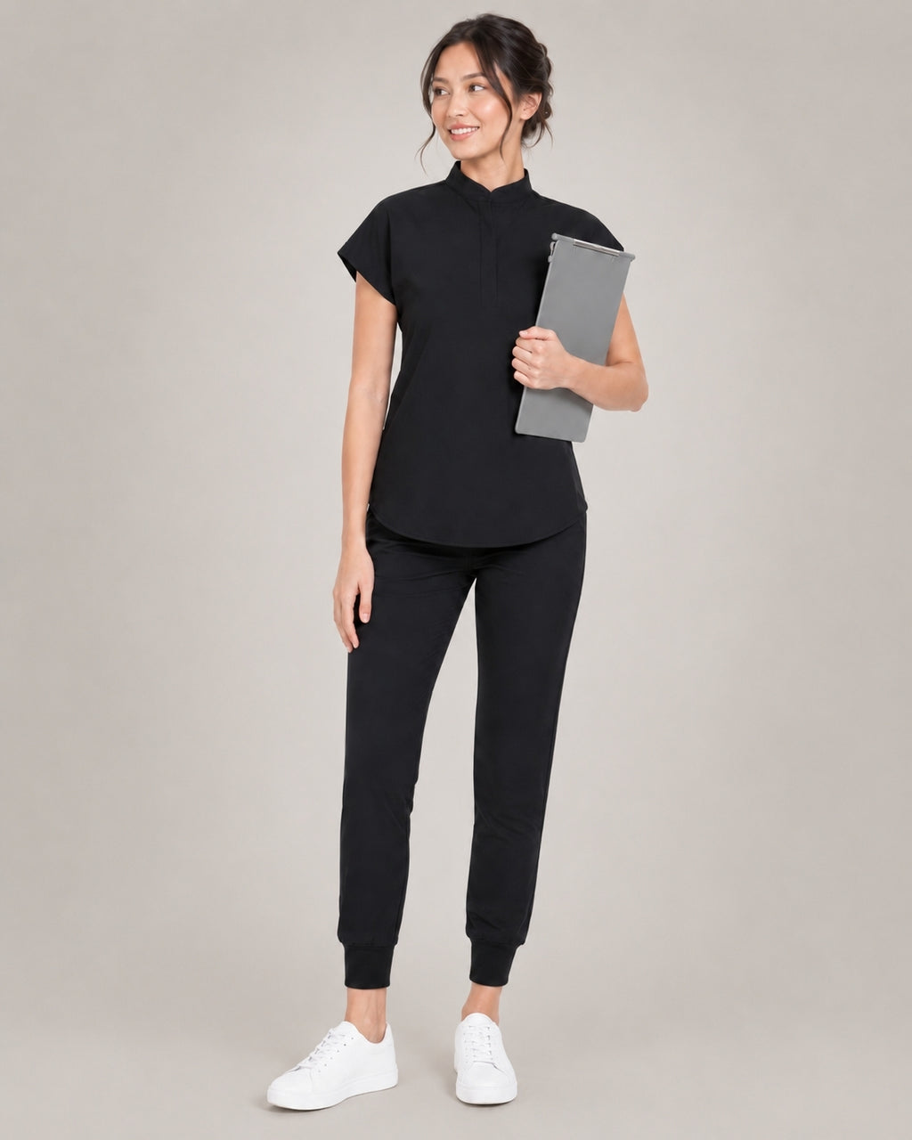 Women's Stretch Jogger Scrubs Set – Multi-Pocket Top & Pants, 9 Colors