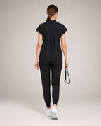 Women's Stretch Jogger Scrubs Set – Multi-Pocket Top & Pants, 9 Colors
