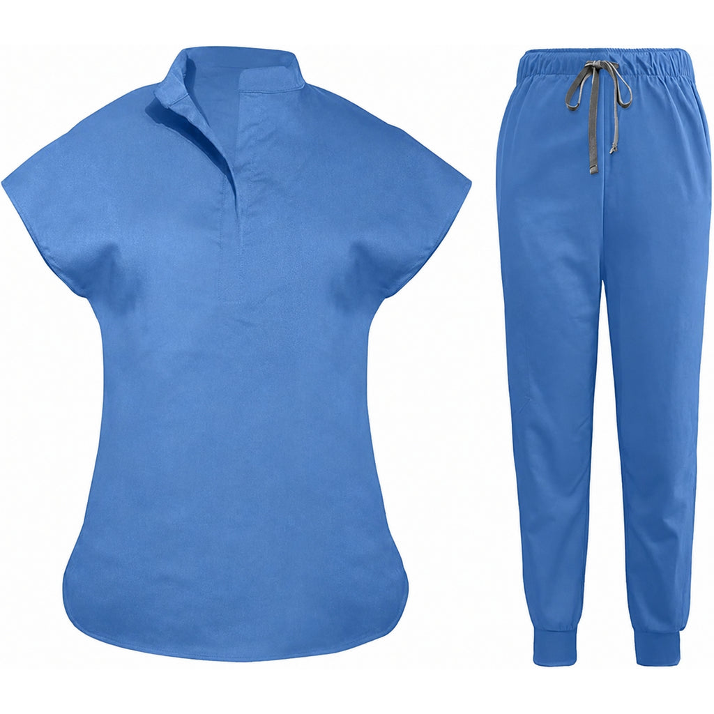 Women's Stretch Jogger Scrubs Set – Multi-Pocket Top & Pants, 9 Colors