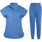 Women's Stretch Jogger Scrubs Set – Multi-Pocket Top & Pants, 9 Colors