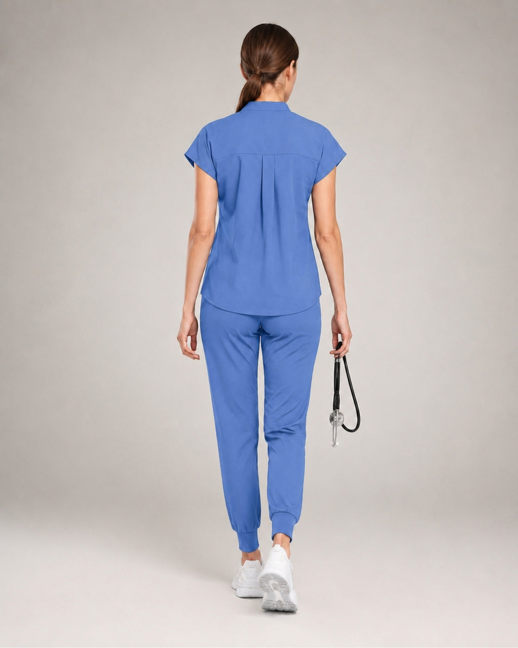 Women's Stretch Jogger Scrubs Set – Multi-Pocket Top & Pants, 9 Colors