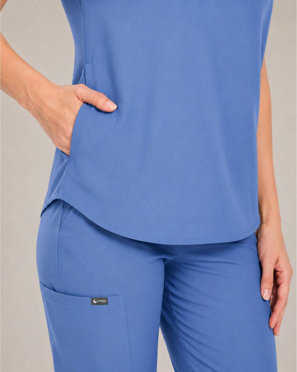 Women's Stretch Jogger Scrubs Set – Multi-Pocket Top & Pants, 9 Colors
