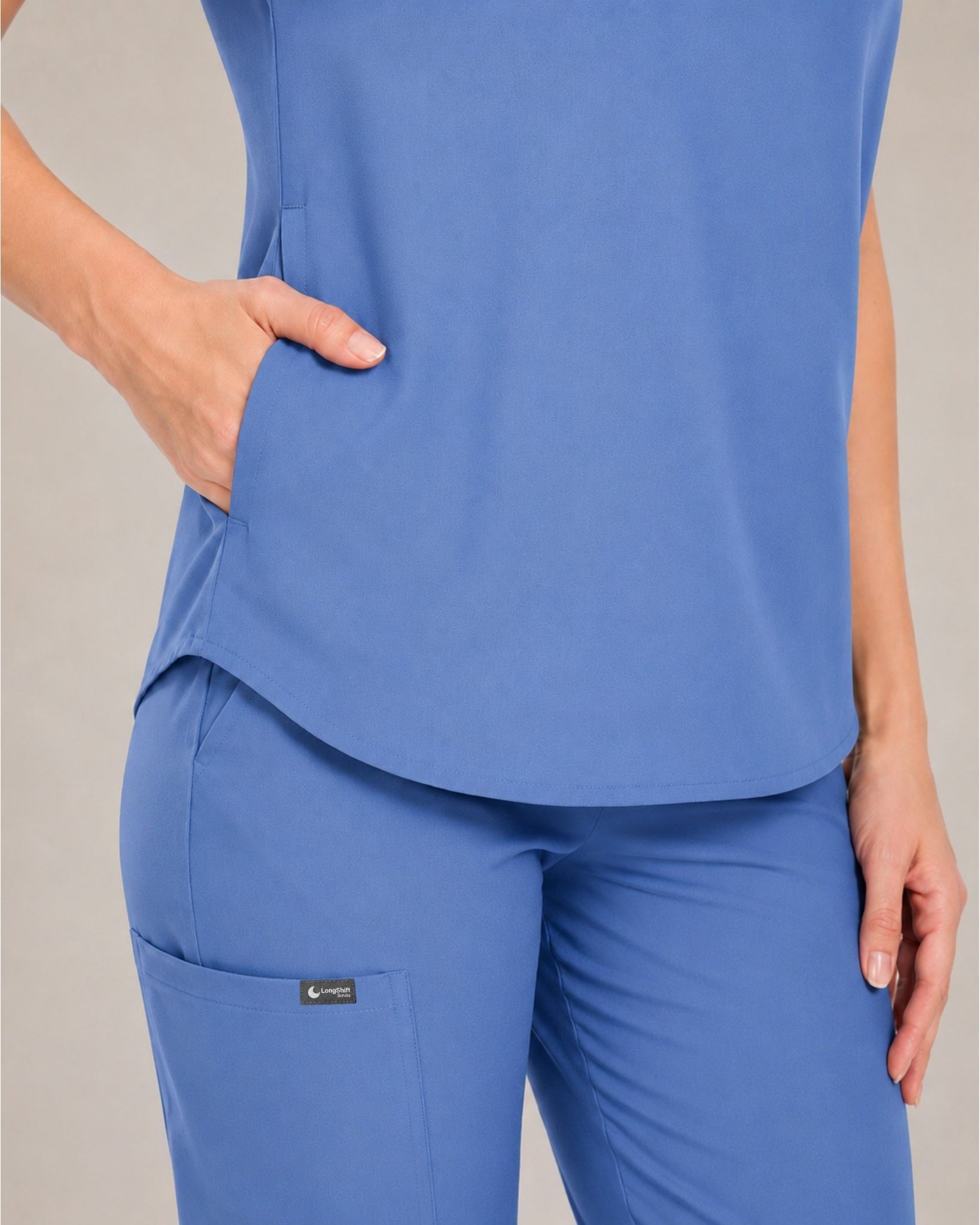 Women's Stretch Jogger Scrubs Set – Multi-Pocket Top & Pants, 9 Colors