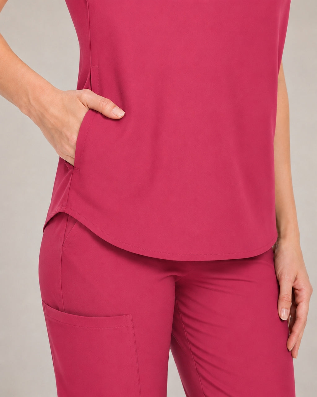 Women's Stretch Jogger Scrubs Set – Multi-Pocket Top & Pants, 9 Colors