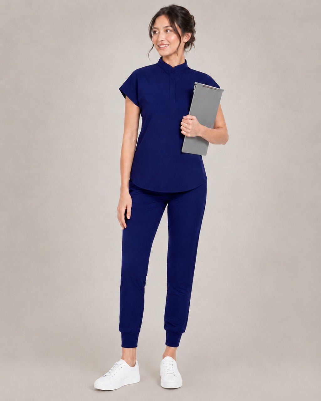 Women's Stretch Jogger Scrubs Set – Multi-Pocket Top & Pants, 9 Colors
