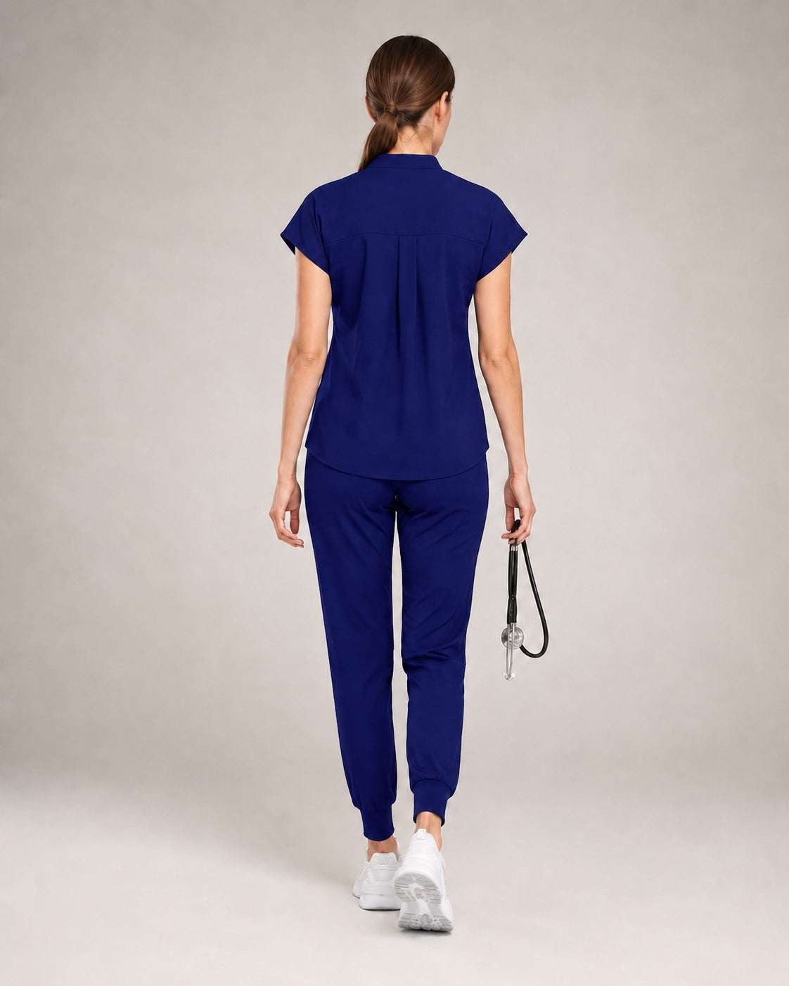 Women's Stretch Jogger Scrubs Set – Multi-Pocket Top & Pants, 9 Colors