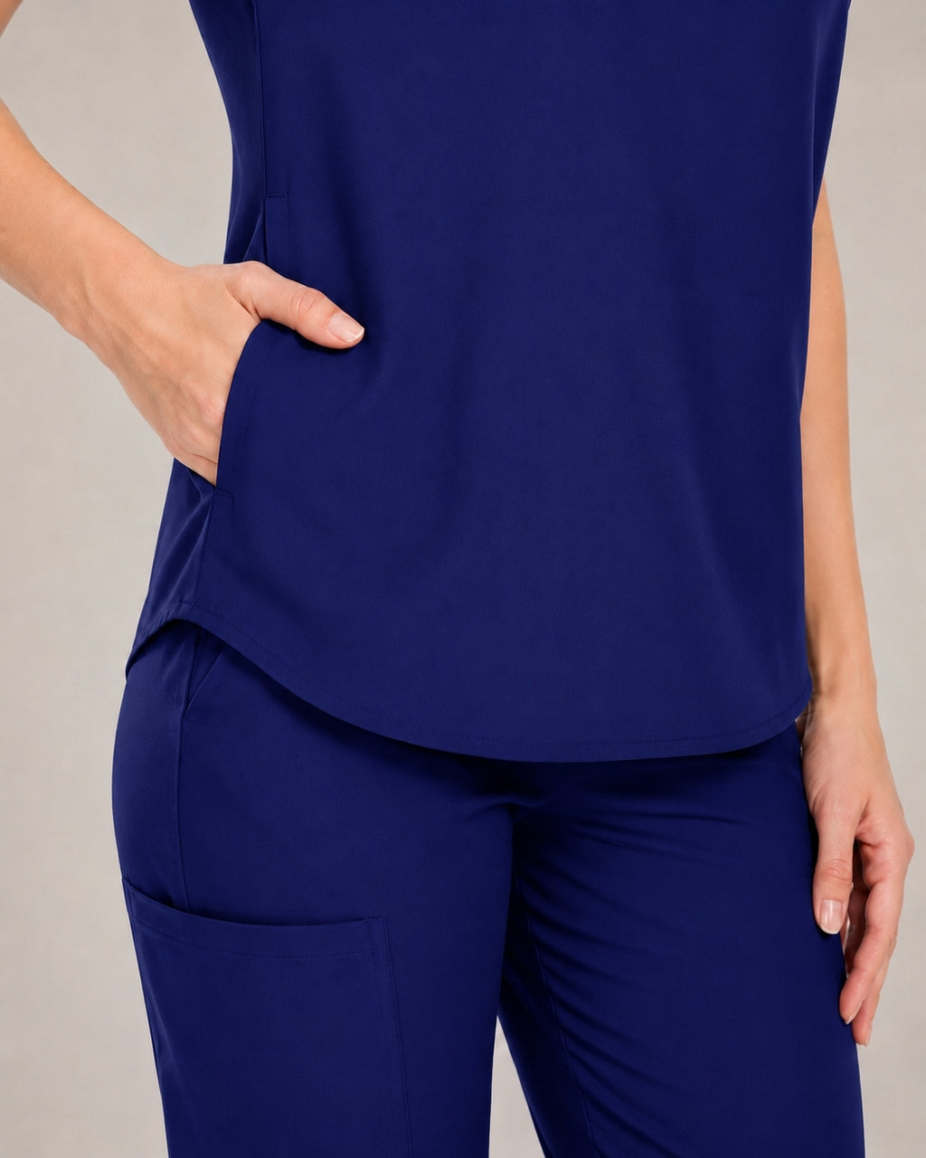 Women's Stretch Jogger Scrubs Set – Multi-Pocket Top & Pants, 9 Colors