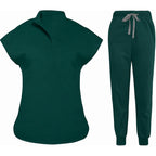 Women's Stretch Jogger Scrubs Set – Multi-Pocket Top & Pants, 9 Colors