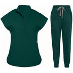 Women's Stretch Jogger Scrubs Set – Multi-Pocket Top & Pants, 9 Colors