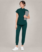 Women's Stretch Jogger Scrubs Set – Multi-Pocket Top & Pants, 9 Colors