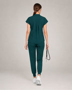 Women's Stretch Jogger Scrubs Set – Multi-Pocket Top & Pants, 9 Colors