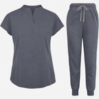 Women's Stretch Jogger Scrubs Set – Multi-Pocket Top & Pants, 9 Colors