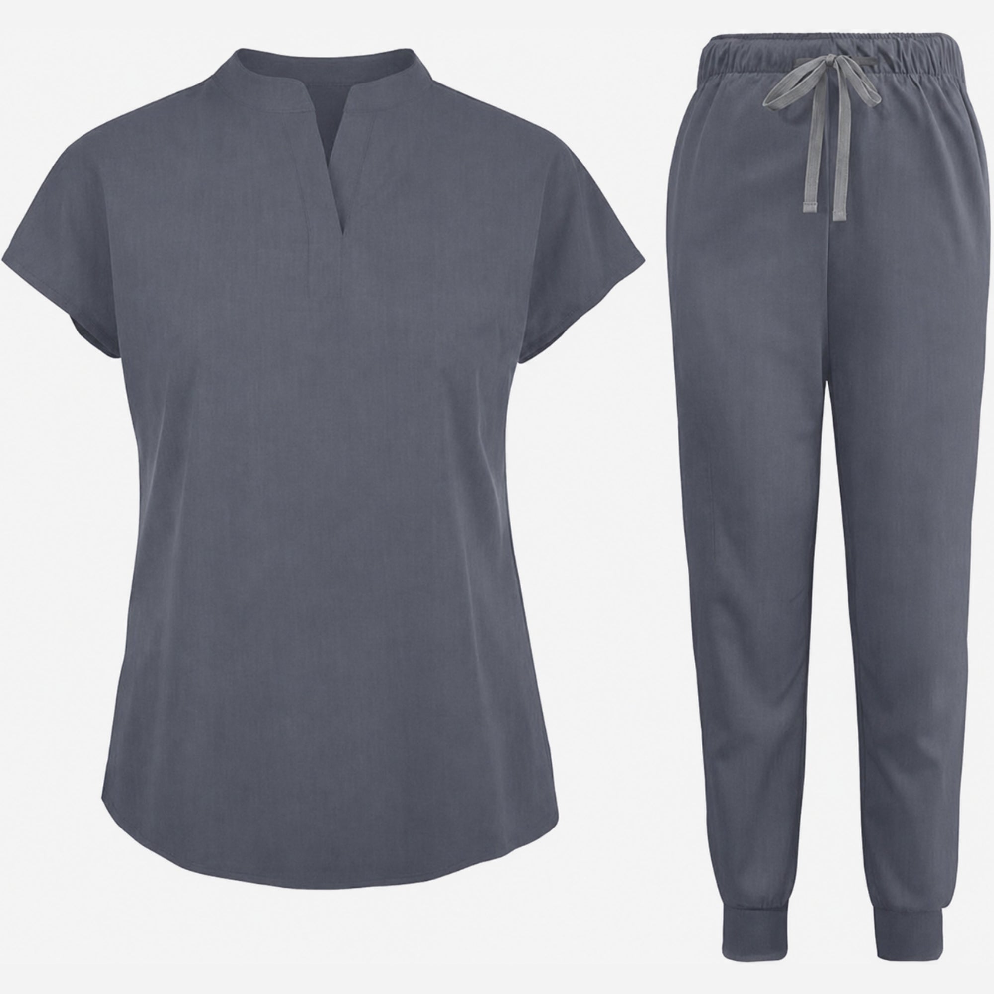 Women's Stretch Jogger Scrubs Set – Multi-Pocket Top & Pants, 9 Colors