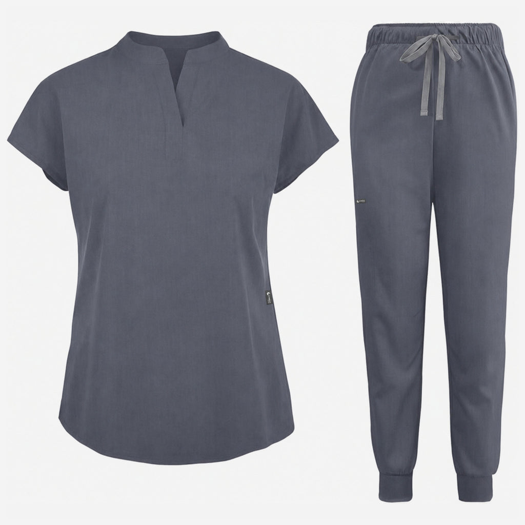 Women's Stretch Jogger Scrubs Set – Multi-Pocket Top & Pants, 9 Colors