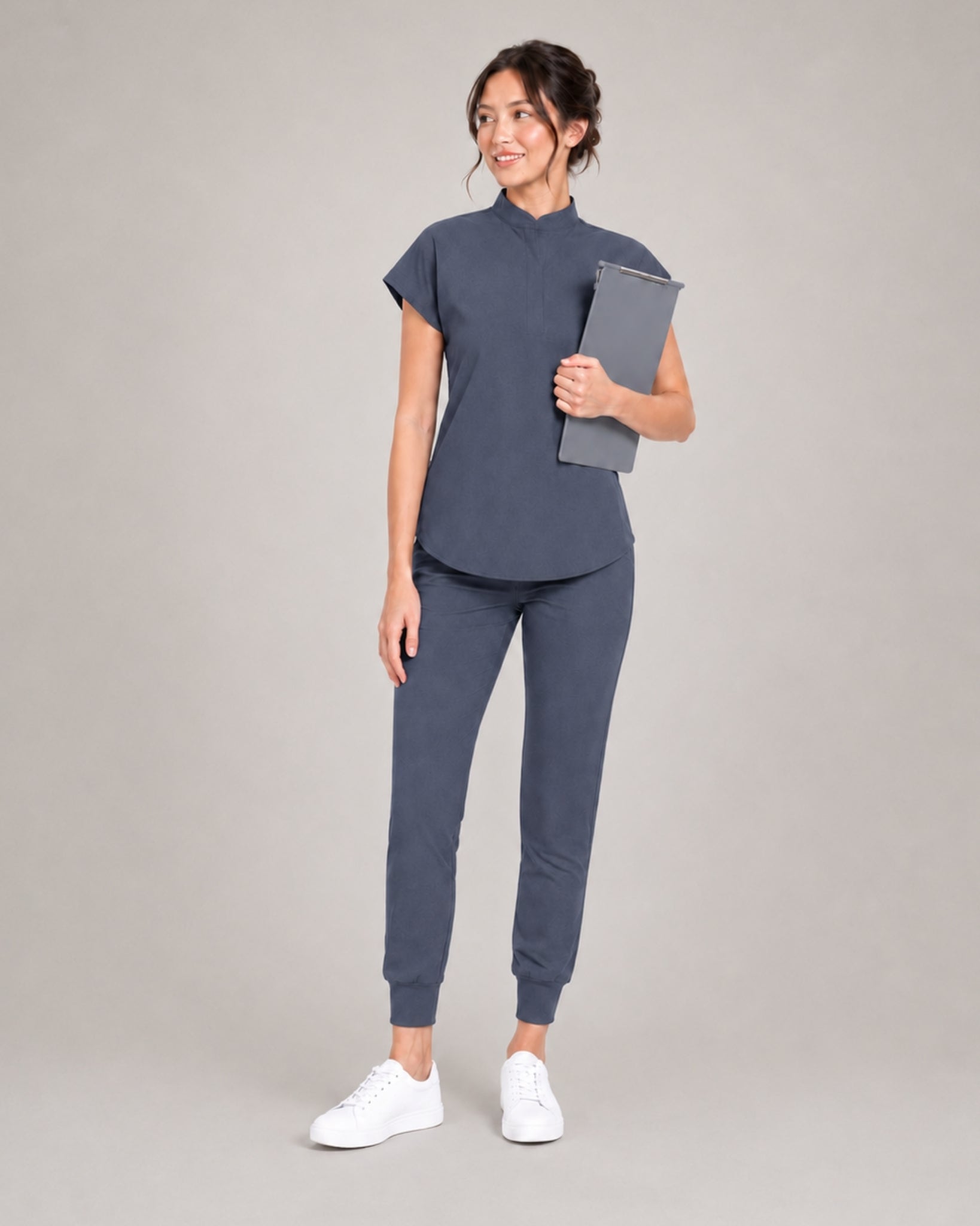 Women's Stretch Jogger Scrubs Set – Multi-Pocket Top & Pants, 9 Colors