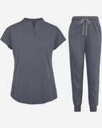 Women's Stretch Jogger Scrubs Set – Multi-Pocket Top & Pants, 9 Colors