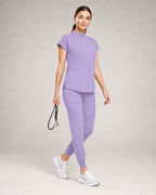 Women's Stretch Jogger Scrubs Set – Multi-Pocket Top & Pants, 9 Colors