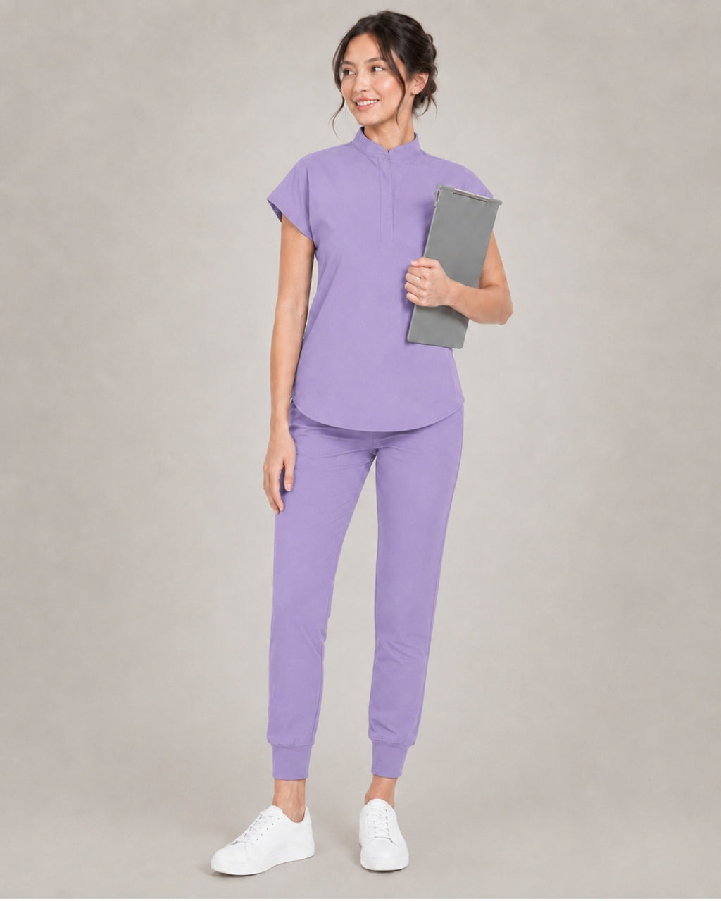Women's Stretch Jogger Scrubs Set – Multi-Pocket Top & Pants, 9 Colors