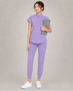 Women's Stretch Jogger Scrubs Set – Multi-Pocket Top & Pants, 9 Colors