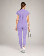 Women's Stretch Jogger Scrubs Set – Multi-Pocket Top & Pants, 9 Colors