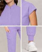 Women's Stretch Jogger Scrubs Set – Multi-Pocket Top & Pants, 9 Colors