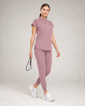 Women's Stretch Jogger Scrubs Set – Multi-Pocket Top & Pants, 9 Colors