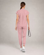 Women's Stretch Jogger Scrubs Set – Multi-Pocket Top & Pants, 9 Colors