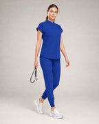 Women's Stretch Jogger Scrubs Set – Multi-Pocket Top & Pants, 9 Colors