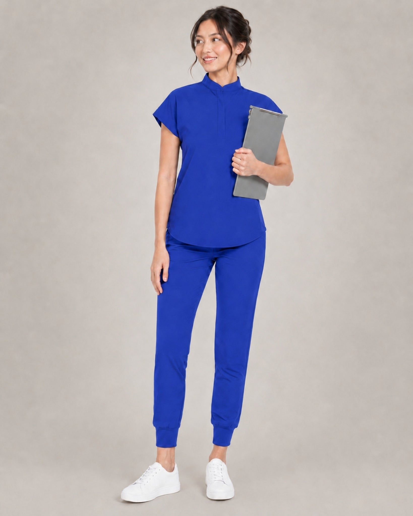 Women's Stretch Jogger Scrubs Set – Multi-Pocket Top & Pants, 9 Colors