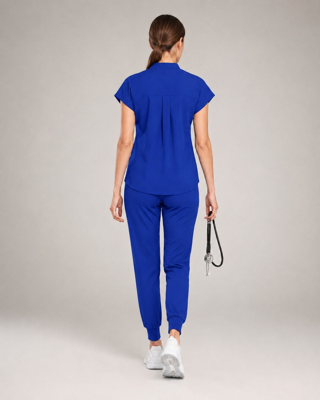 Women's Stretch Jogger Scrubs Set – Multi-Pocket Top & Pants, 9 Colors