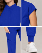 Women's Stretch Jogger Scrubs Set – Multi-Pocket Top & Pants, 9 Colors