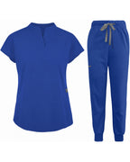 Women's Stretch Jogger Scrubs Set – Multi-Pocket Top & Pants, 9 Colors