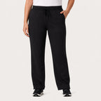 Dura Essential Knit-Waist Scrub Pant - Black - LSScrubs